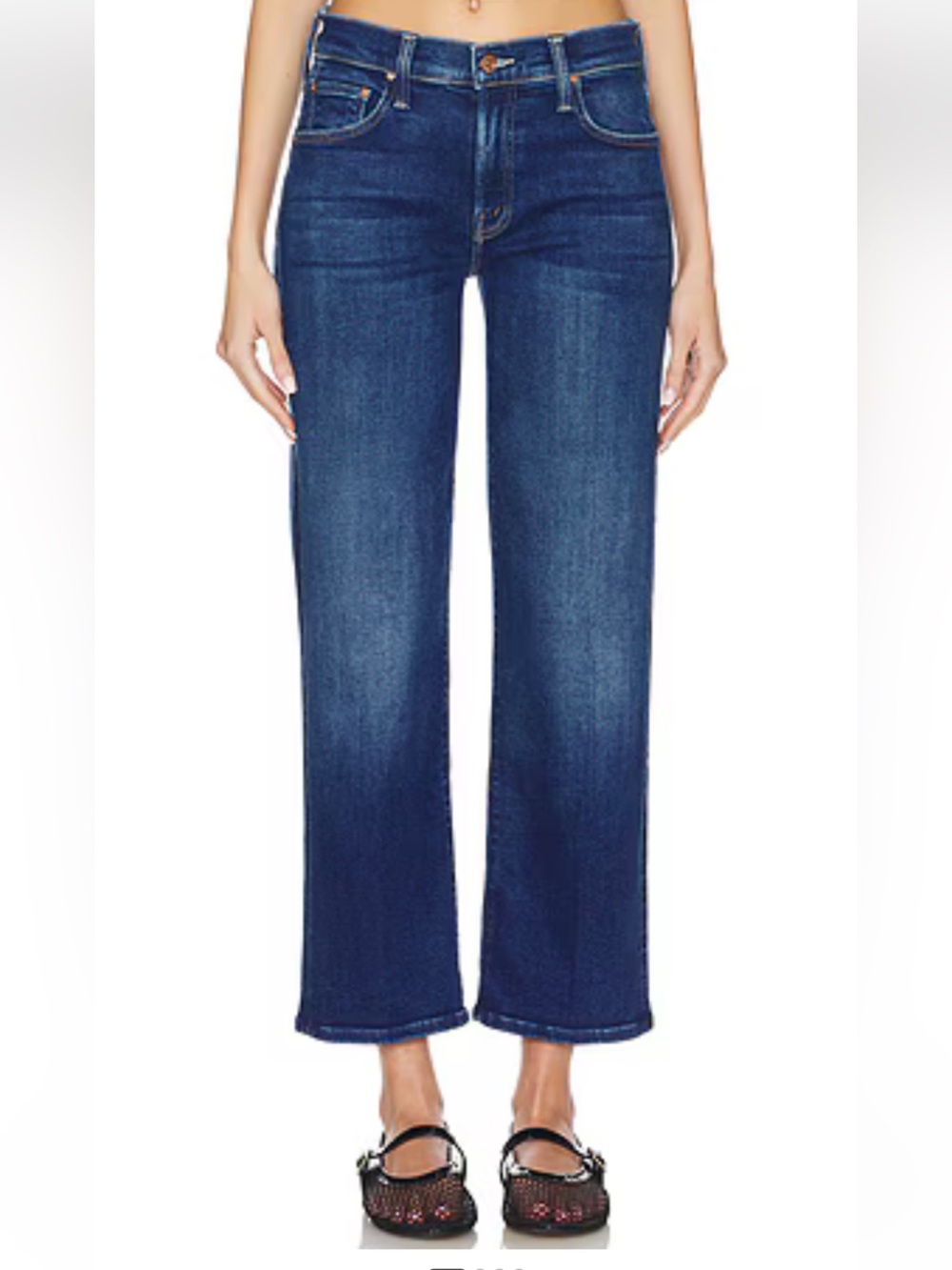 Mother Ramble Zip Ankle Mid-Rise Ankle Jeans  size 24